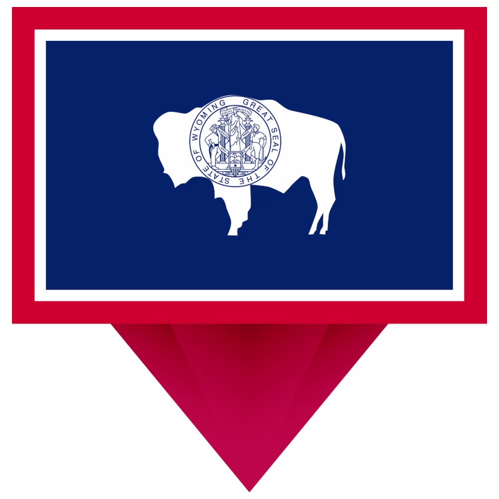 Wyoming flag marker
